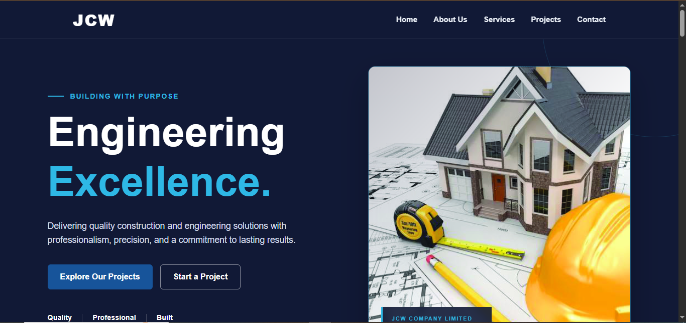 JCW Company Construction and Engineering Website